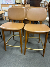 Load image into Gallery viewer, *NEW-OPEN BOX* PAIR Castlery Kelsey Leather Counter Stool