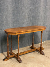Load image into Gallery viewer, Vintage Oak Double Pedestal Sofa Table
