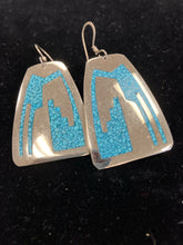 Load image into Gallery viewer, Silver Turquoise Pierced Earrings