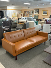 Load image into Gallery viewer, Tan Leather Futon
