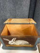 Load image into Gallery viewer, Hand-Painted Folk Art Rabbit Box