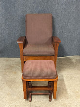 Load image into Gallery viewer, Ethan Allen Mission Style Glider &amp; Ottoman