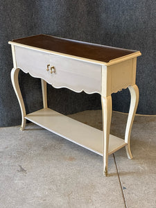 French Heritage Console Cabinet With Cabriole Legs