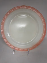 Load image into Gallery viewer, White Milk Glass Pink Round Platter/Tray