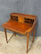 Load image into Gallery viewer, Vintage Mahogany Writing Desk with Leather Top