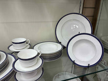 Load image into Gallery viewer, Royal Worcester Silver Trim Blue Dinnerware set