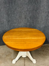 Load image into Gallery viewer, Vintage Oak Farmhouse Style Two Tone Pedestal Dining Table
