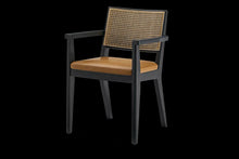 Load image into Gallery viewer, *NEW-OPEN BOX* SET OF 2 Castlery Sloane Cane &amp; Leather Chairs