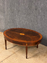Load image into Gallery viewer, Hekman Flame Mahogany Oval Inlaid Coffee Table