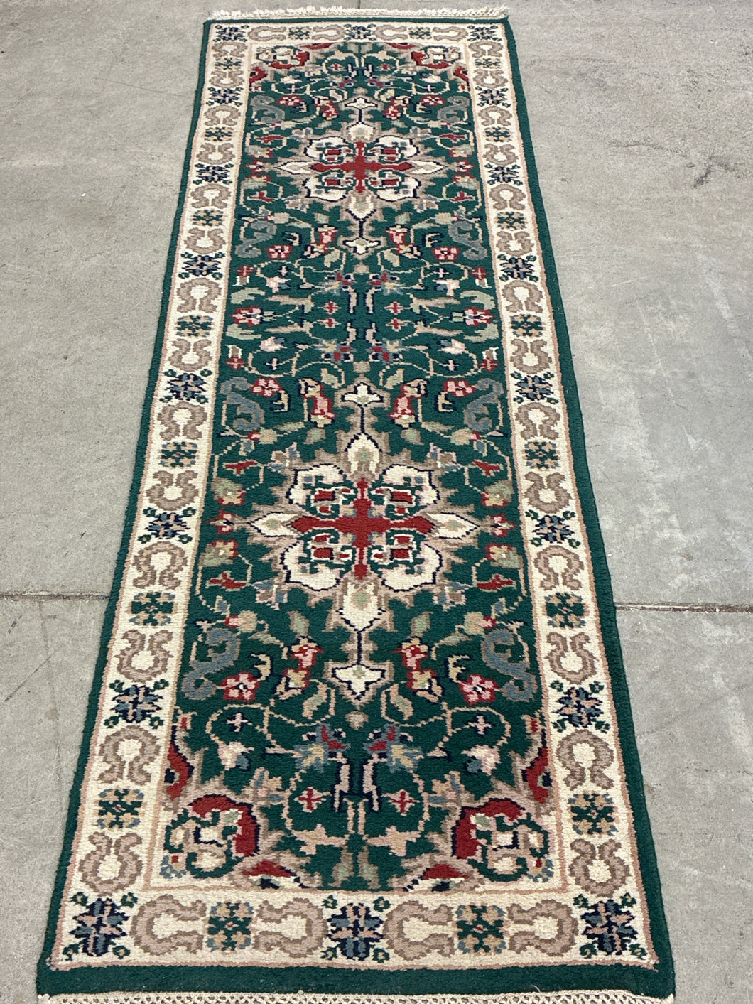 Surya Kashan Emerald Wool Runner