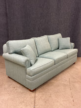 Load image into Gallery viewer, Ethan Allen Seafoam Upholstered Sofa