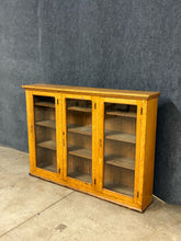 Load image into Gallery viewer, Oak Bookcase With 3 Glass Doors