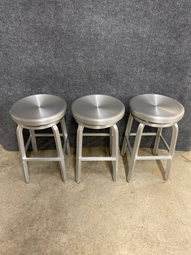 3 Crate & Barrel Counter Height Swivel Stools